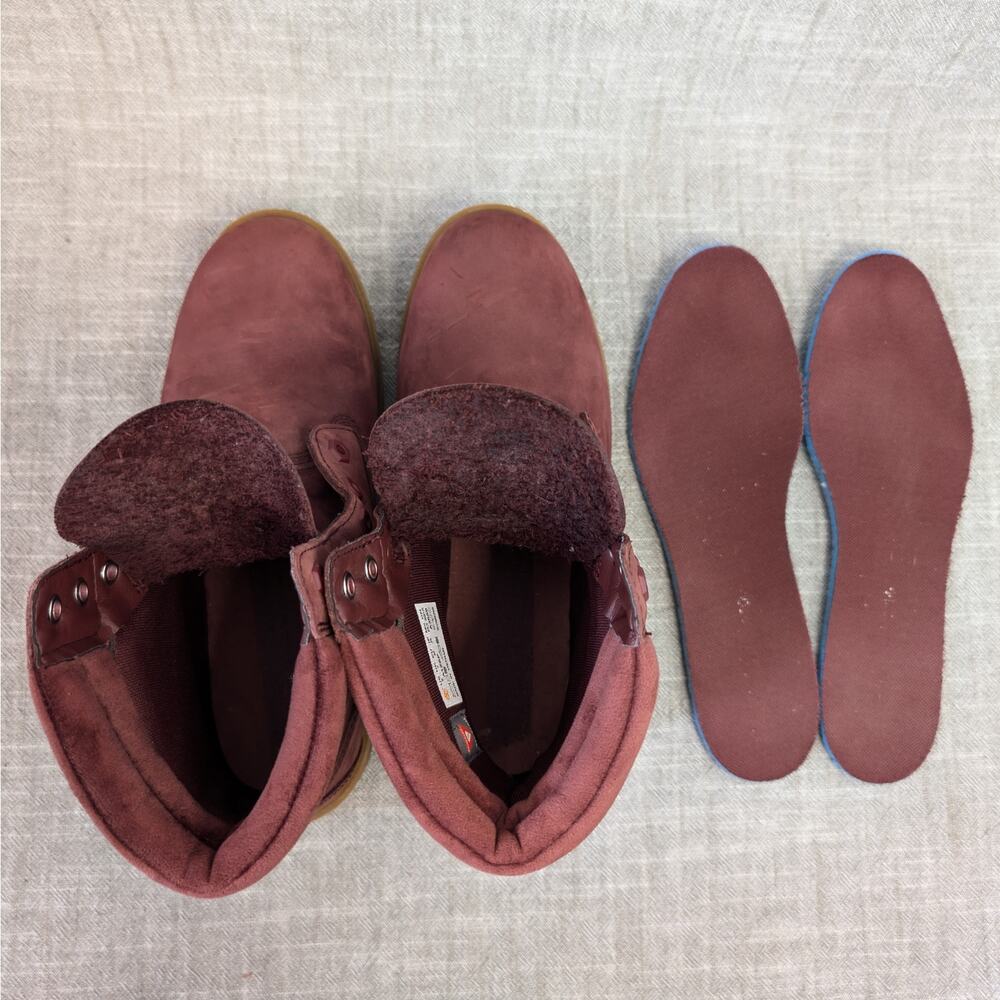 Timberland Linden Woods Burgundy Red Suede Leather Waterproof Boot Womens 9 - Picture 10 of 11